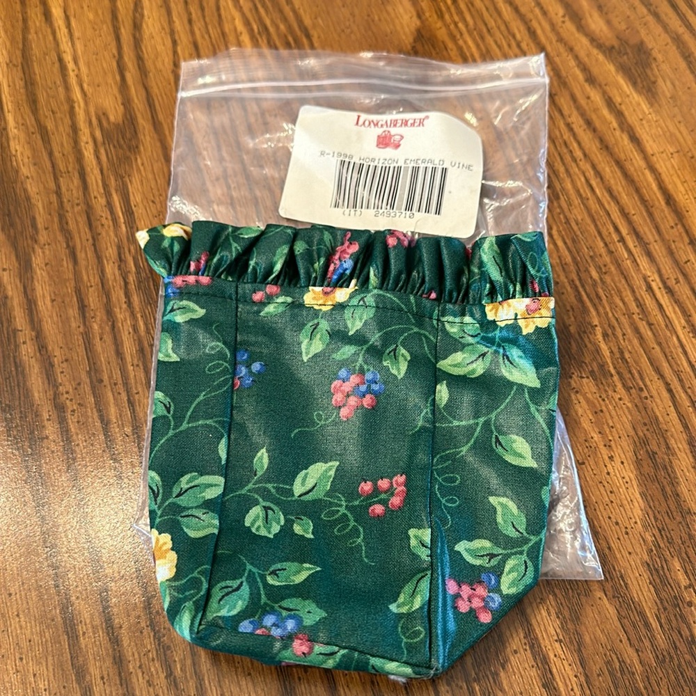 Longaberger 1998 Horizon of Hope Emerald Vine Fabric Liner - New
